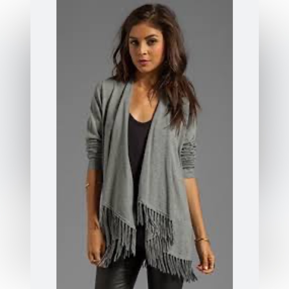 Central Park West Fringed Open Cardy size M